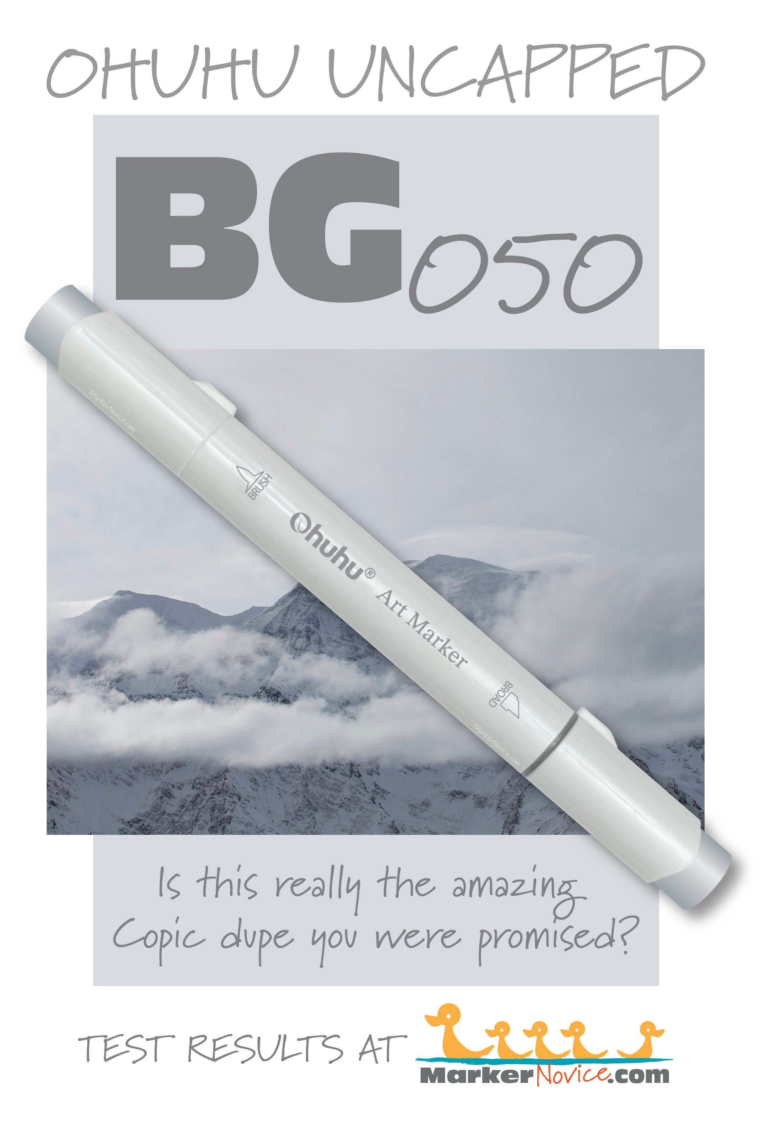 BG050 Cool Grey 05: Testing Ohuhu Markers for Lightfastness and Quality —  Marker Novice